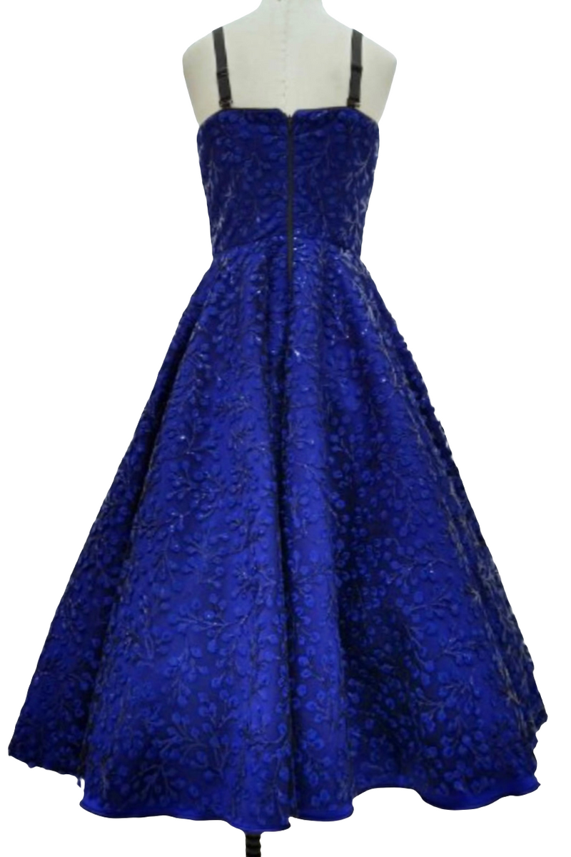 Laura Cocktail Dress Blue Sequin Blackbird Studios Canada