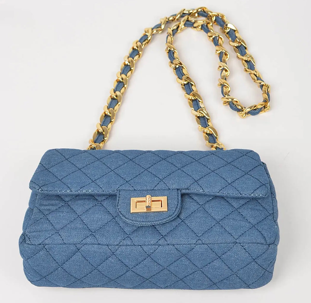 Maxi Handbag - Quilted Denim – Blackbird Studios Canada