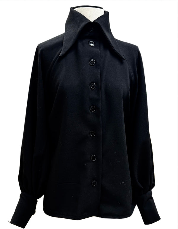 Reese Blouse - Black Crepe
