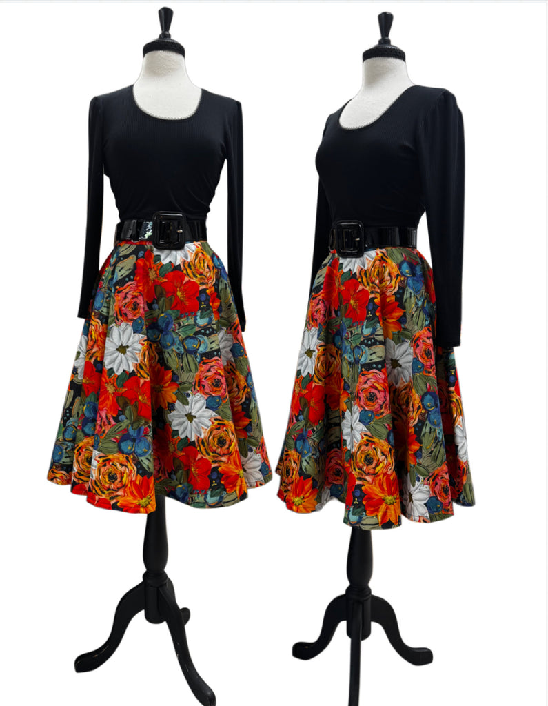 Laura Skirt-Tropical Flower Print