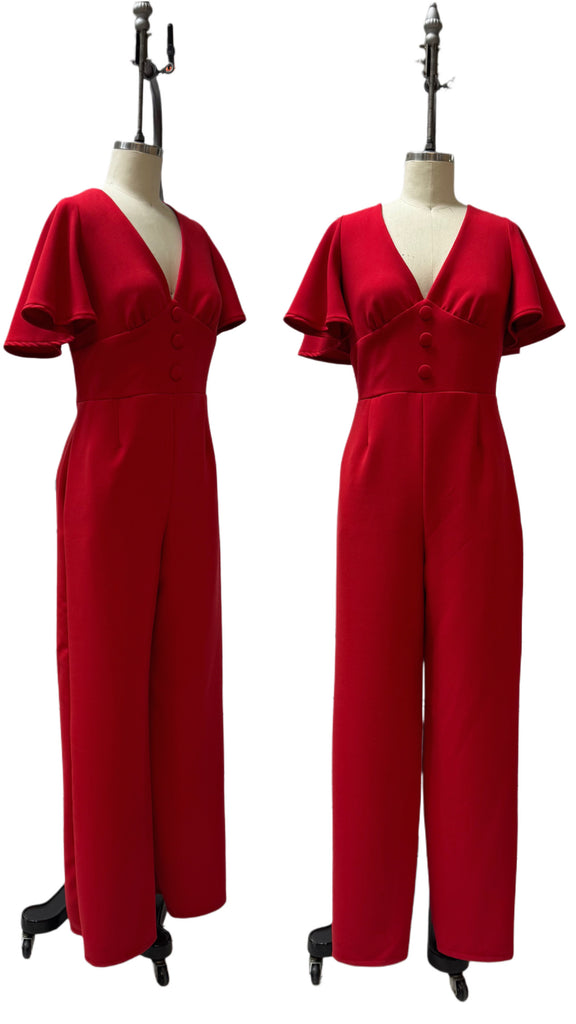 Siobhan Romper - Red Suiting