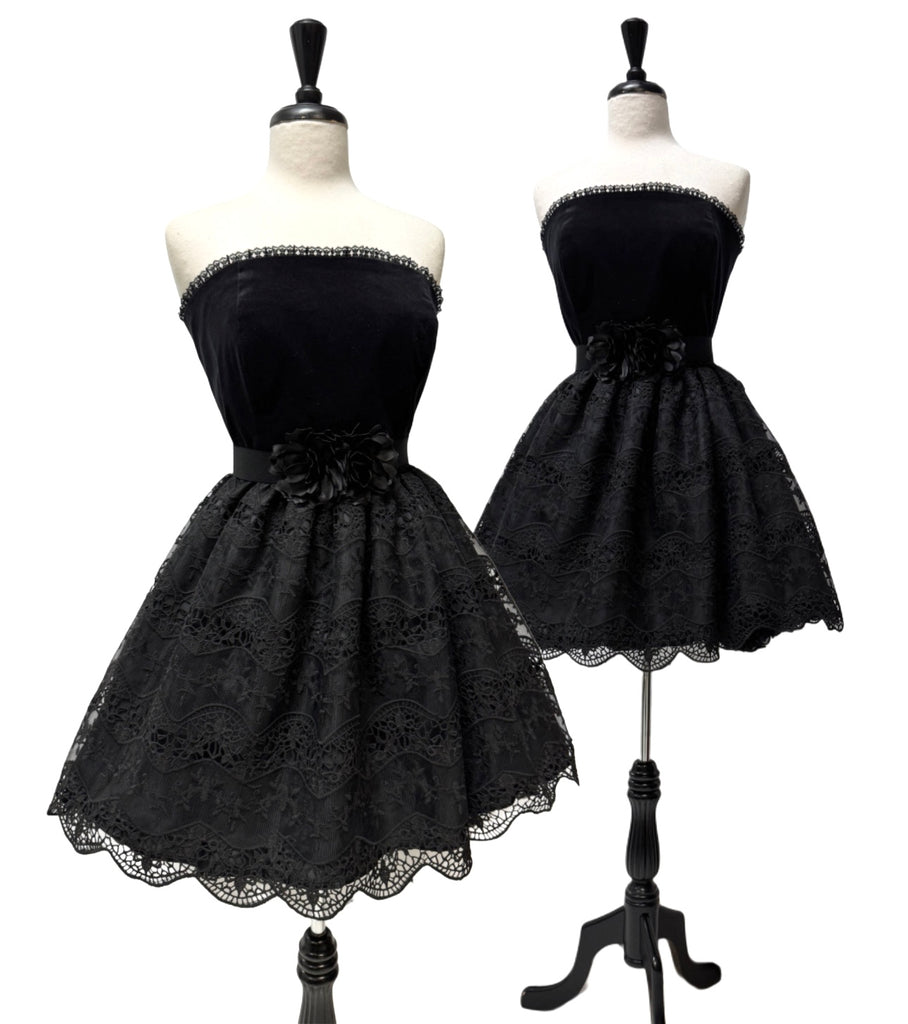 Brigit Dress - Lace & Velvet