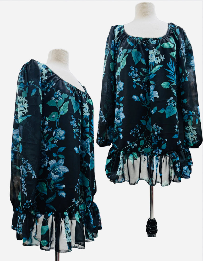 Poet Tunic Dress-Fall Floral