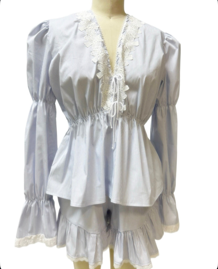 Francesca Blouse - Pinstripe