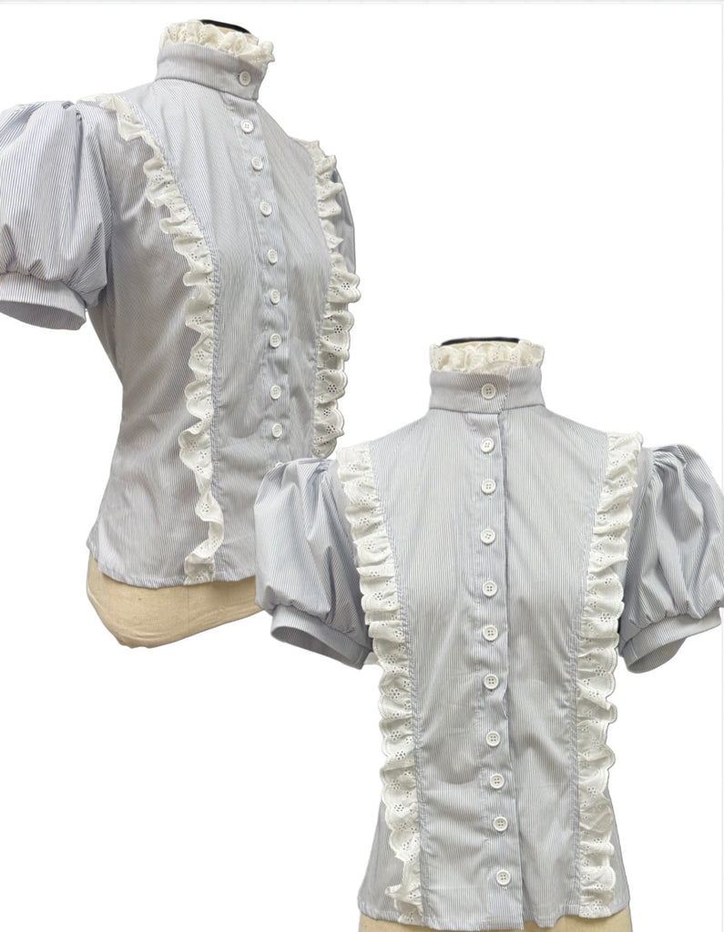 Cornelia Blouse - Pinstripes