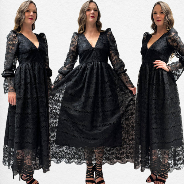 Floria Gown - Black Lace