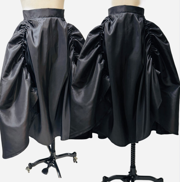 Odessa Skirt - Black Tafetta