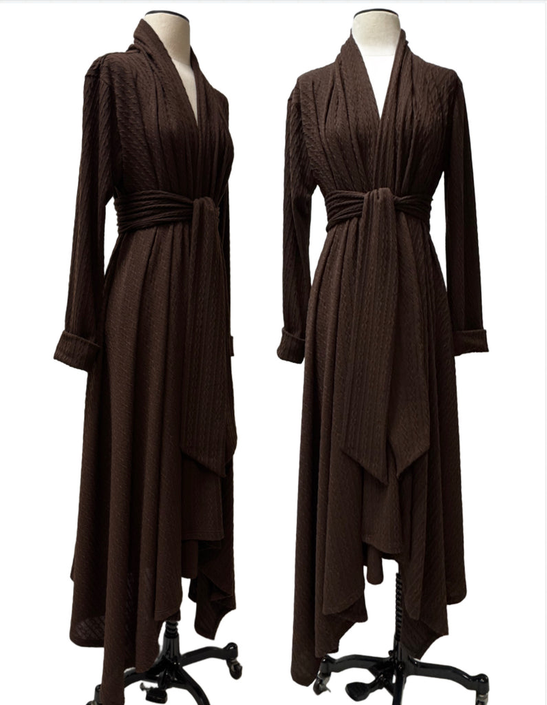 Janice Sweater- Chocolate Brown Cable Knit