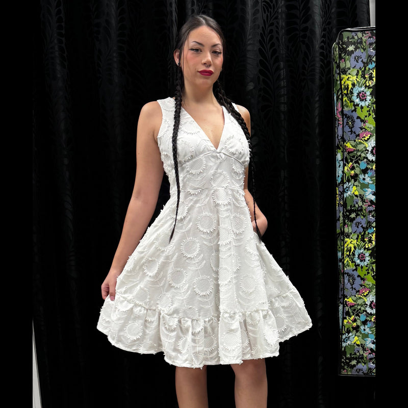 The sweetest white cotton sundress for summer