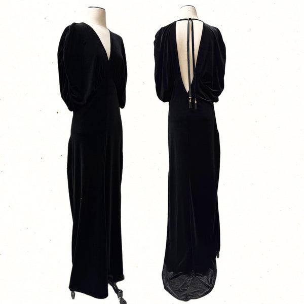 Madeline Gown - Black Velvet