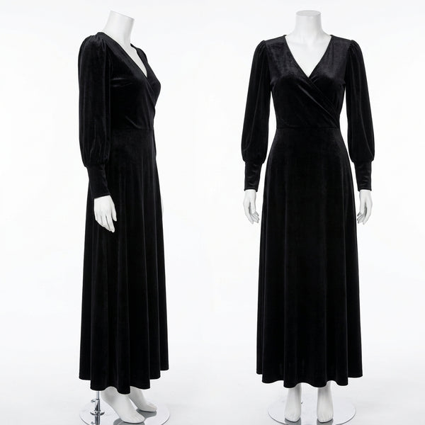 Robynne Maxi Dress - Black Velvet