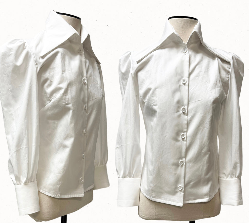 Ivy Blouse-White Cotton