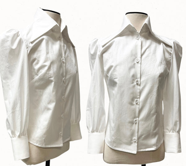 Ivy Blouse-White Cotton