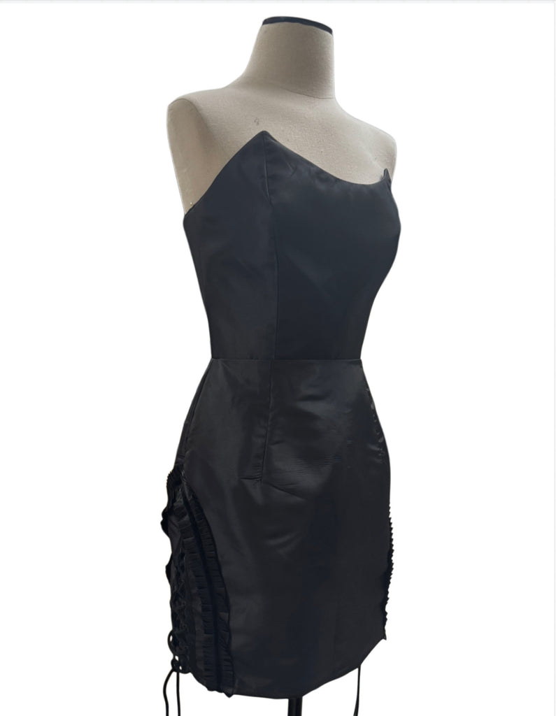 Rachelle Dress-Black Tafetta