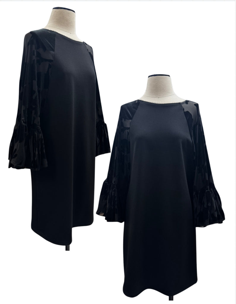 Angelica Dress-Black Ponte