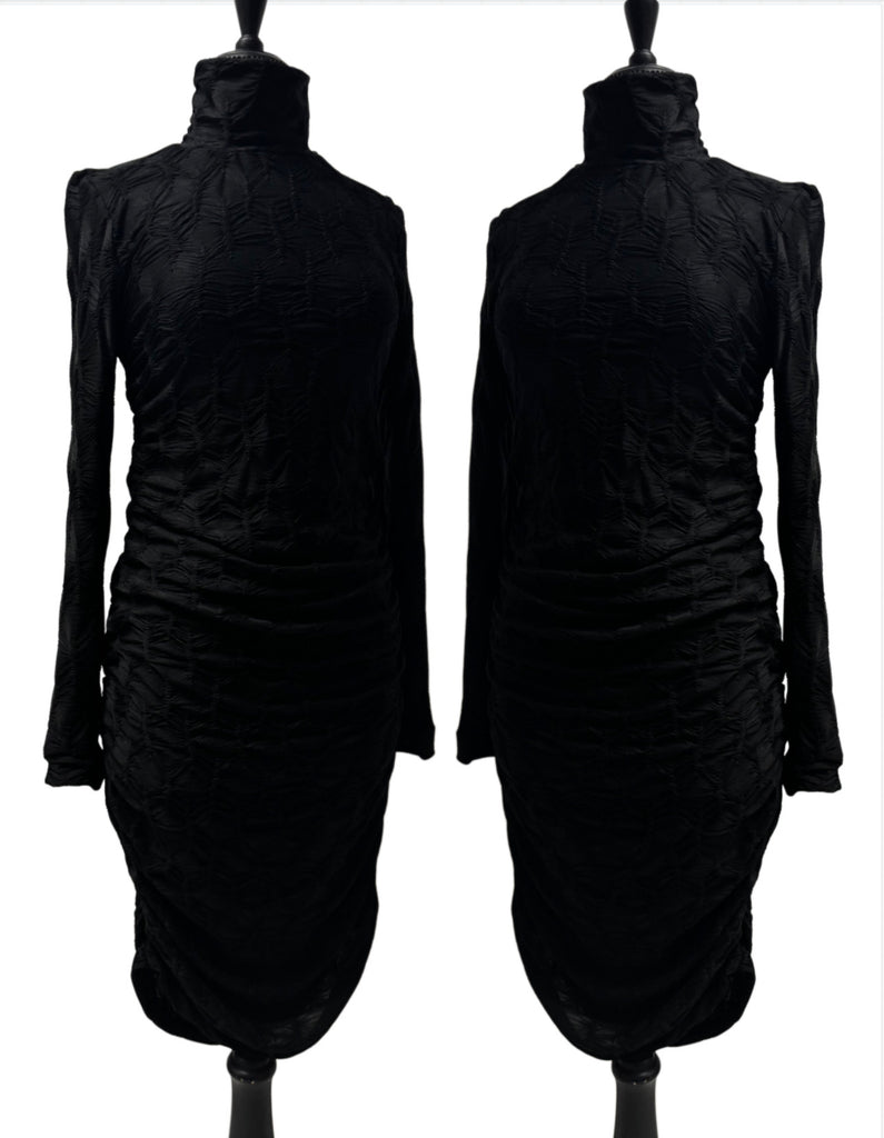 Ruby Pencil Dress - Ruched Knit
