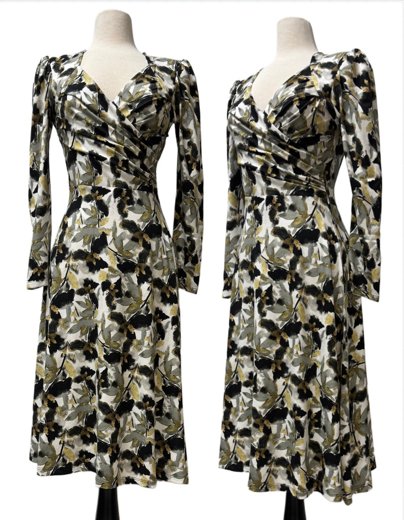 Ricky Dress - Metallic Leaf