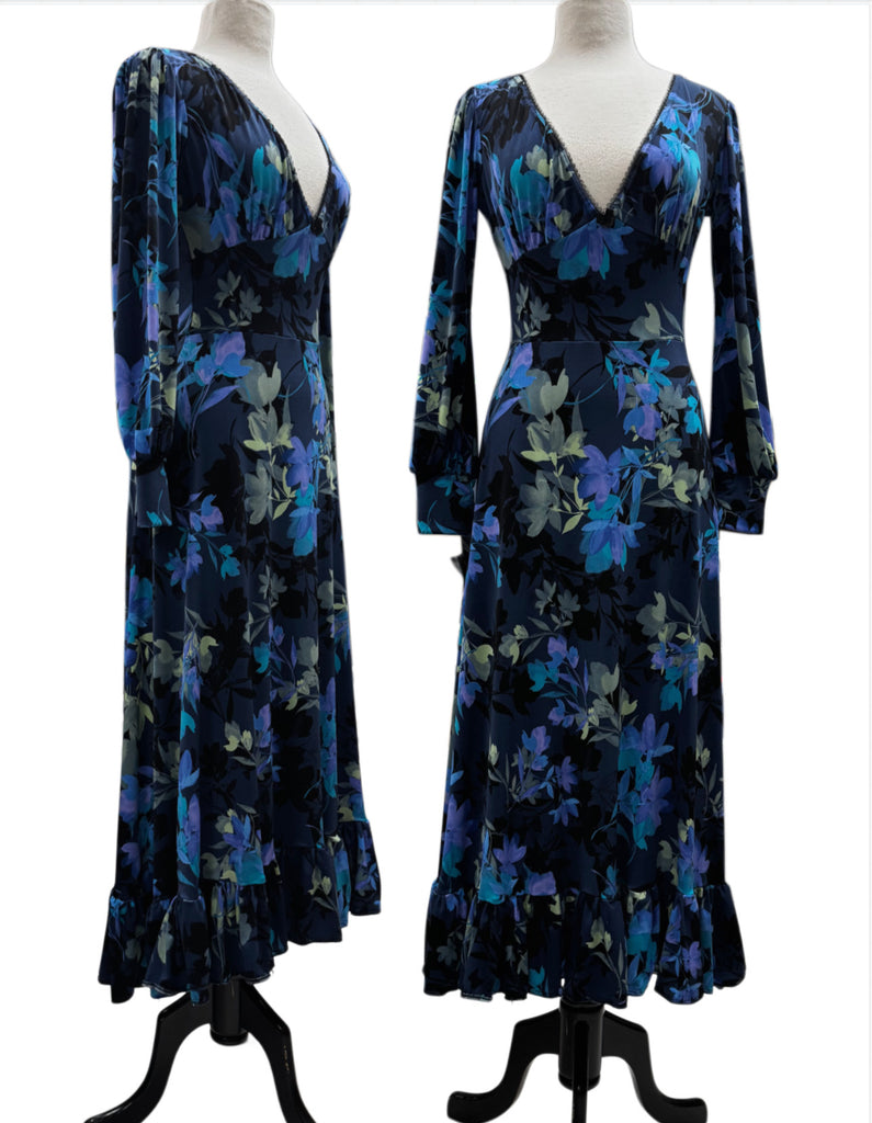 Siobhan Midi Dress - Dark Floral
