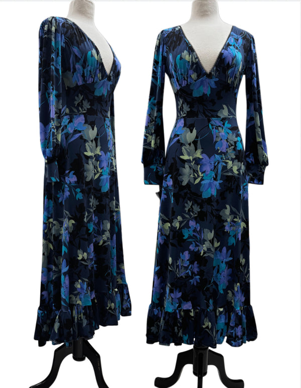 Siobhan Midi Dress - Dark Floral