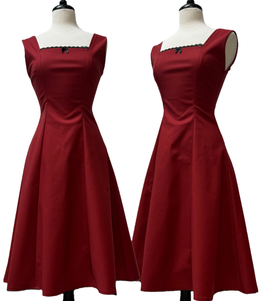 Pauline Dress - Crimson Red