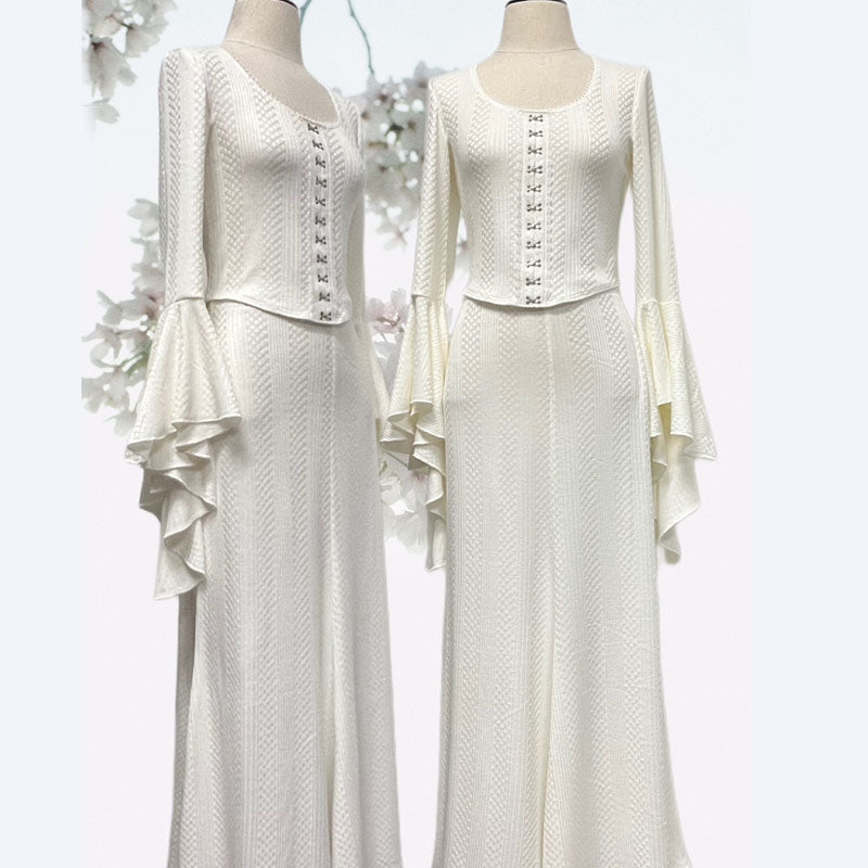 Blackbird Bridal White Knit 2 piece Lydia Dress