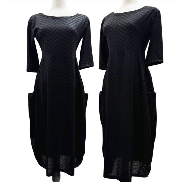 Ravena Dress - Chevron Knit