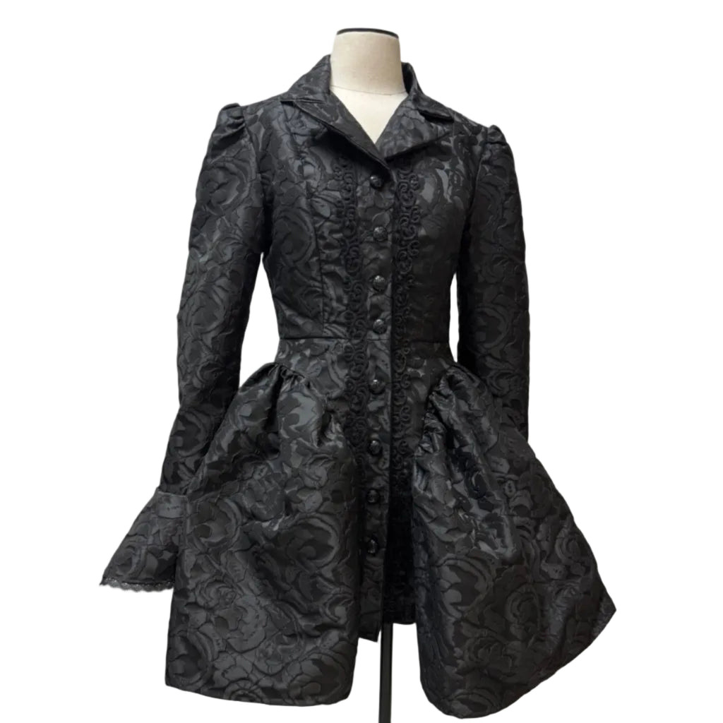 Black on Black detail Victorian Coat