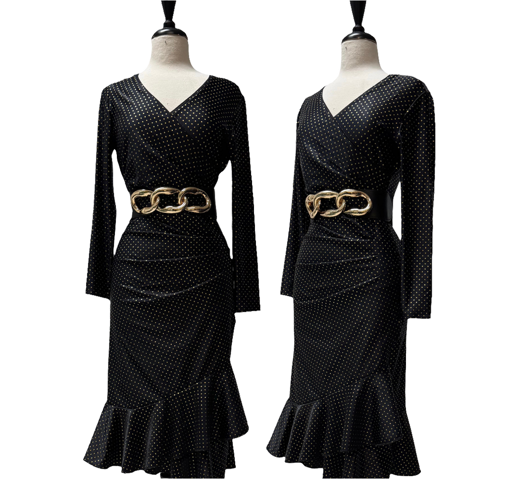 Kelly Wrap Dress - Swiss Dot Glitter - Size M