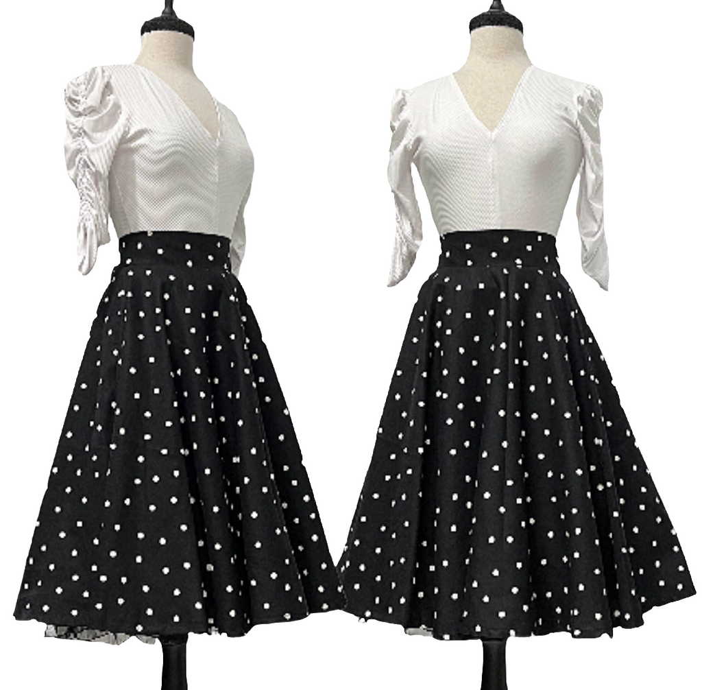 Audrey Skirt - Polka Dot Linen
