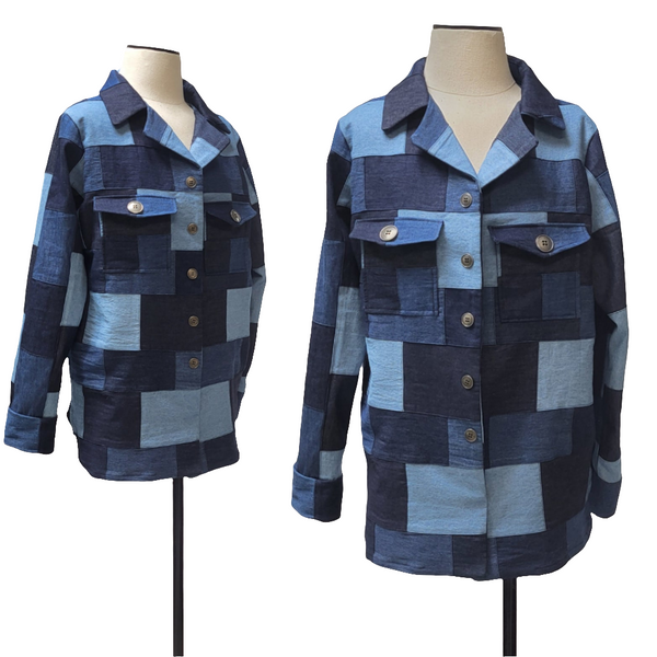 Denim Shacket - Patchwork