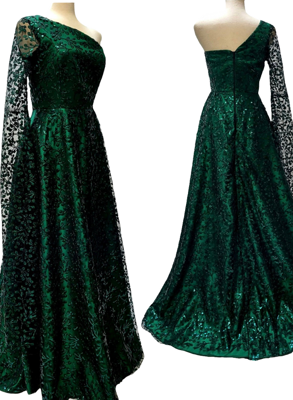Katie Gown - Emerald Green Sequin