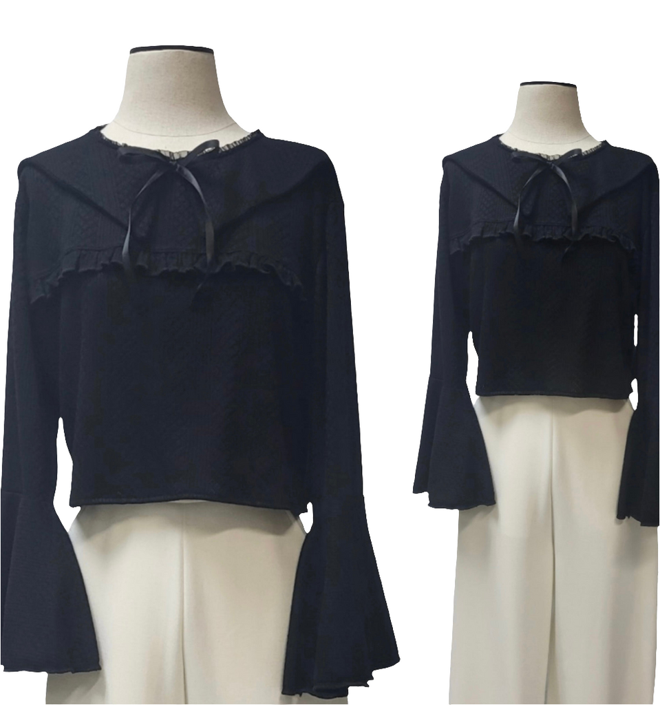 Raven County Black Knit Top