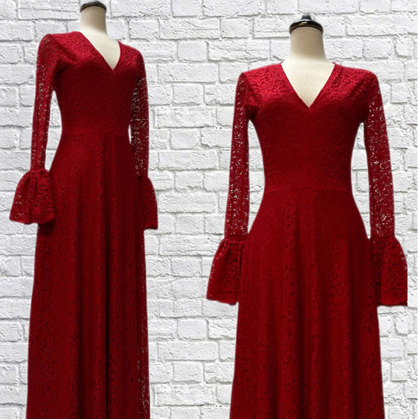 Randi Dress - Red Lace
