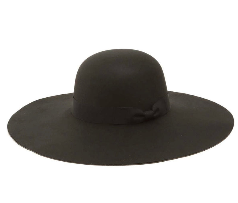 BLACK 　BRIM UP LONG FELT HAT Floppy Hat - Black – Blackbird Studios Canada
